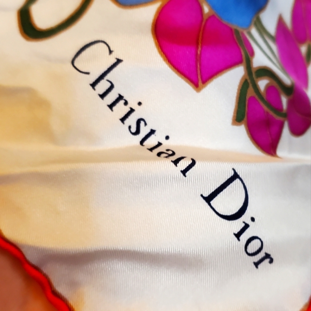 Floral Christian Dior Scarf